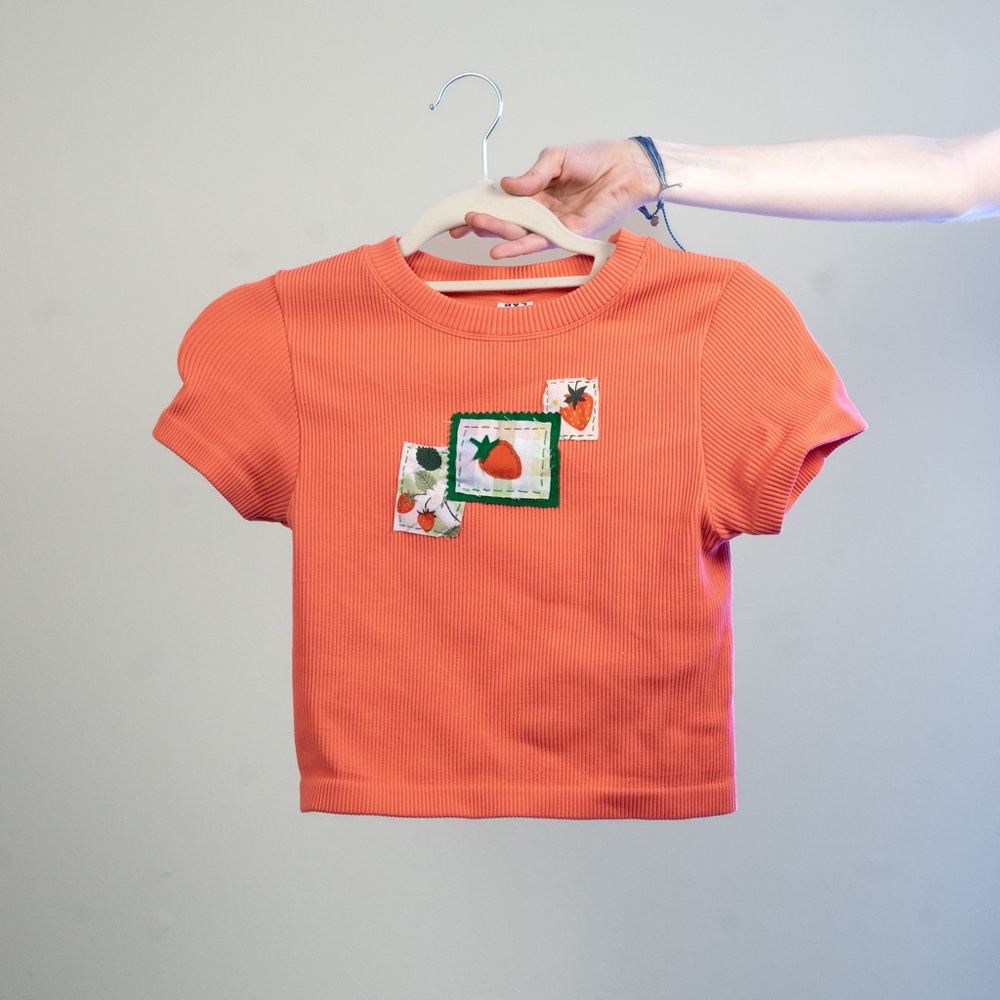 Strawberry Patchwork Baby Tee! - image 1